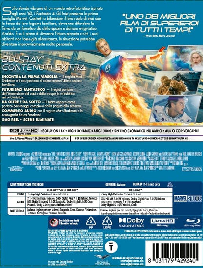 Blu-Ray 4K Uhd Fantastici 4 (I) - Gli Inizi (Steelbook) (4K Ultra Hd + Blu-Ray Hd