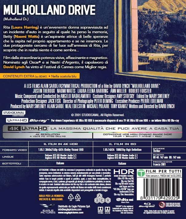 Mulholland Drive - 4K (Bd 4K + Bd Hd