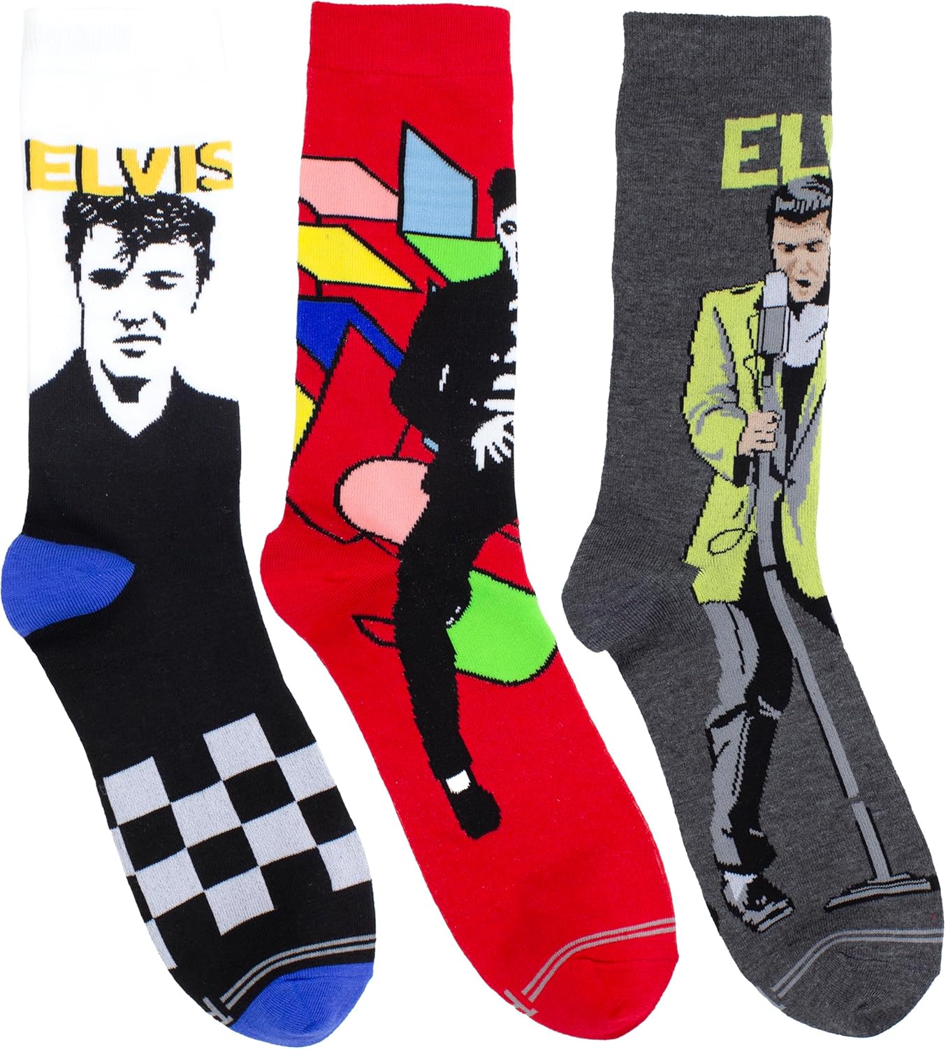 Elvis Socks 3 Pack In Guitar Tin (One Size)