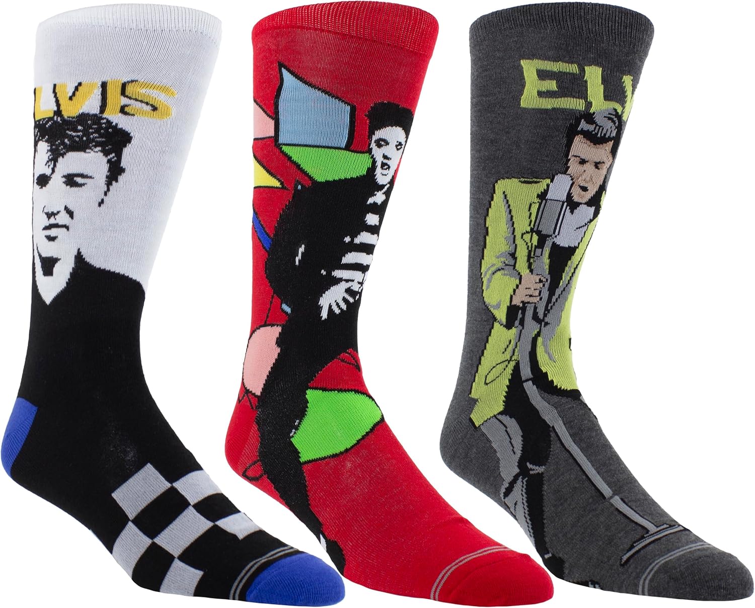 Elvis Socks 3 Pack In Guitar Tin (One Size)