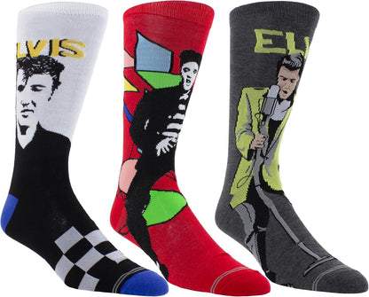 Elvis Socks 3 Pack In Guitar Tin (One Size)