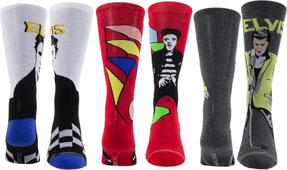 Elvis Socks 3 Pack In Guitar Tin (One Size)