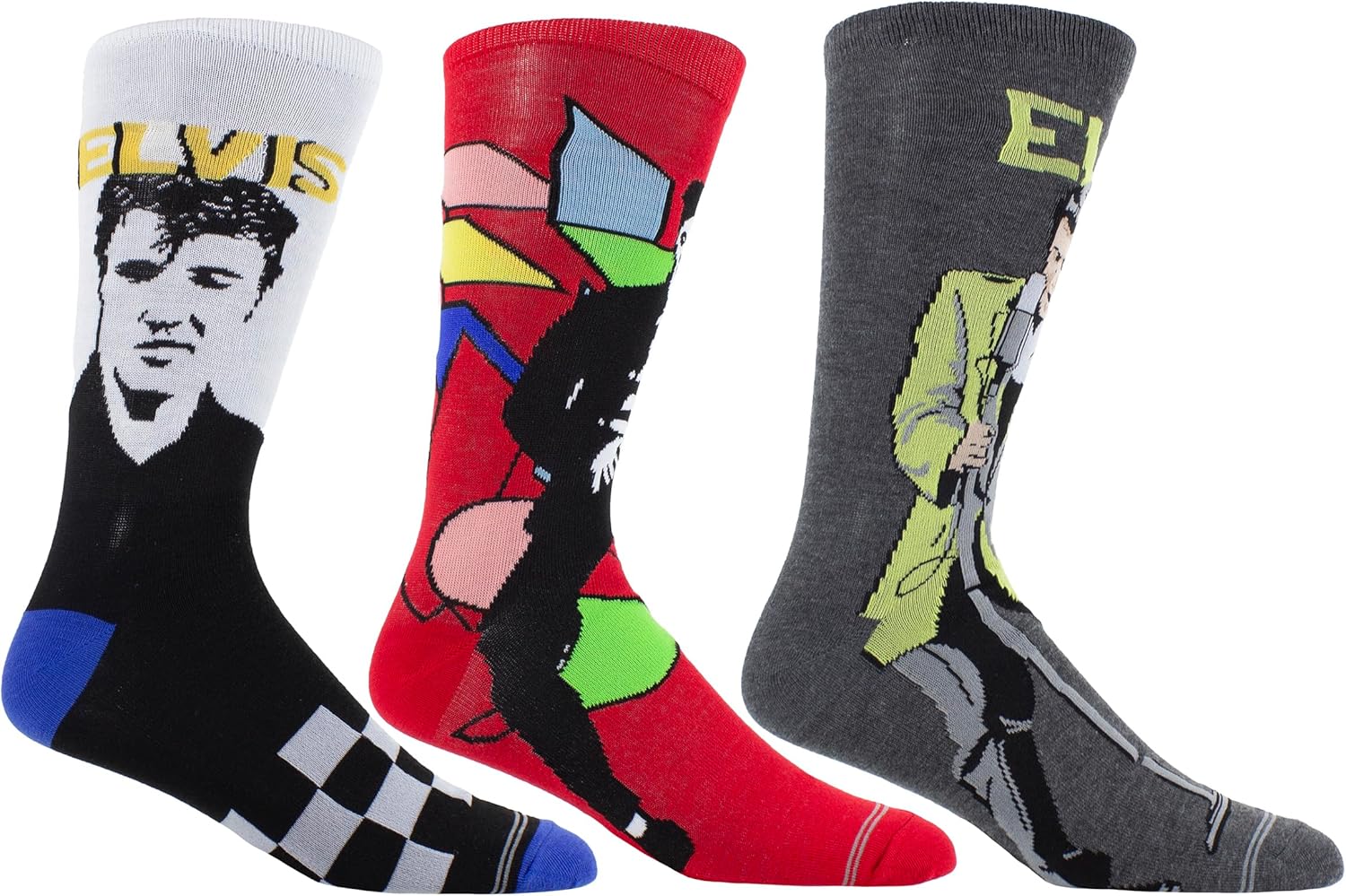 Elvis Socks 3 Pack In Guitar Tin (One Size)