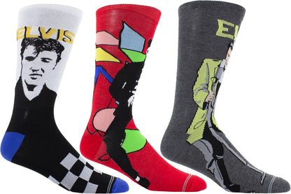 Elvis Socks 3 Pack In Guitar Tin (One Size)