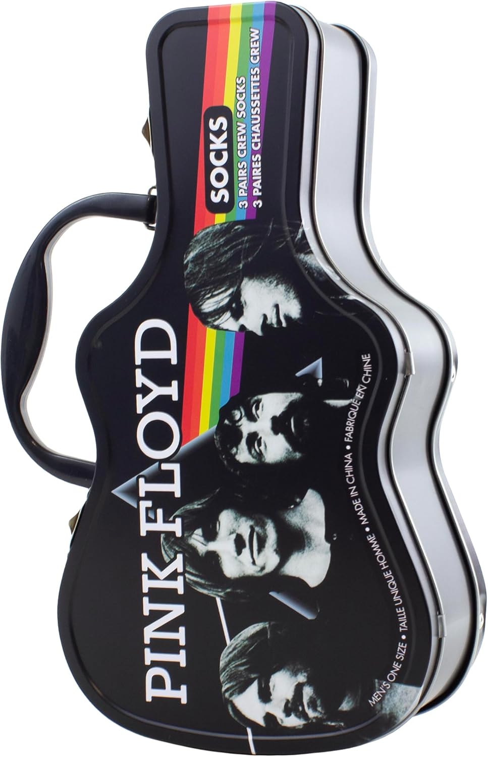 Pink Floyd Socks 3 Pack In Guitar Tin (One Size)