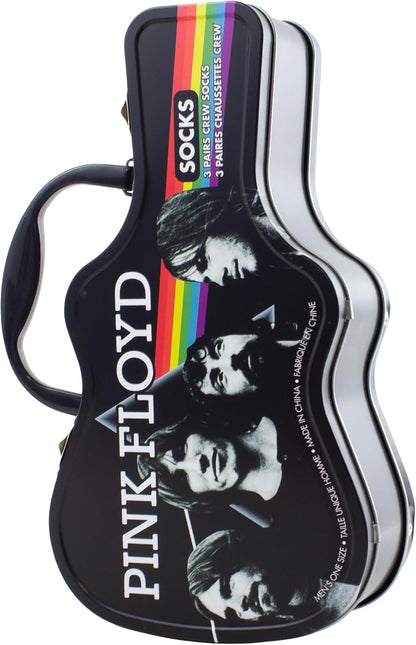 Pink Floyd Socks 3 Pack In Guitar Tin (One Size)