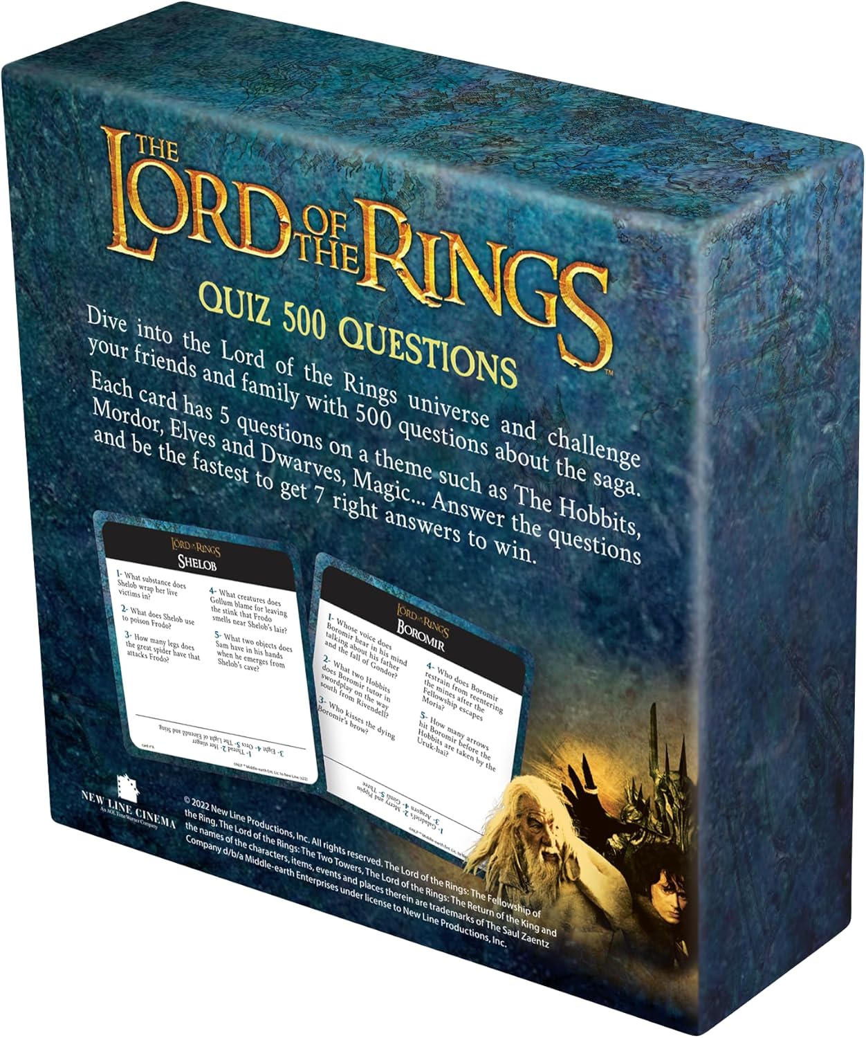Topi Games - Herr der Ringe Quiz 500 - Brettspiel - Kinderspiel - Kartenspiel - Ab 7 Jahren - 2 bis 8 Spieler - Englische Version