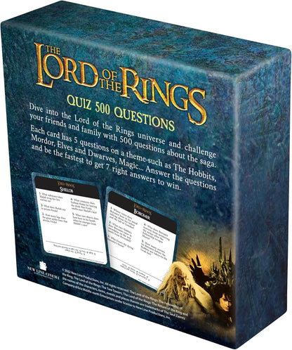 Topi Games - Herr der Ringe Quiz 500 - Brettspiel - Kinderspiel - Kartenspiel - Ab 7 Jahren - 2 bis 8 Spieler - Englische Version