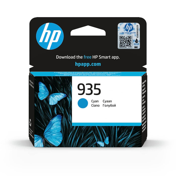 HP 935 C2P20AE, Cian, Cartucho Original de Tinta, compatible con impresoras de inyección de tinta HP OfficeJet 6820; HP OfficeJet Pro 6230, 6830