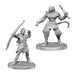 Wizkids Pathfinder Battles Deep Cuts Elf Hunter and Catfolk Bandit Miniatures