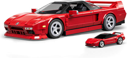 Mattel Brick Shop Hot Wheels Elite Series Building Set, ’90 Acura NSX with 876 Pieces, Realistic Details and Custom Decals, Adult Collectors and Kids Ages 10+, JFT17