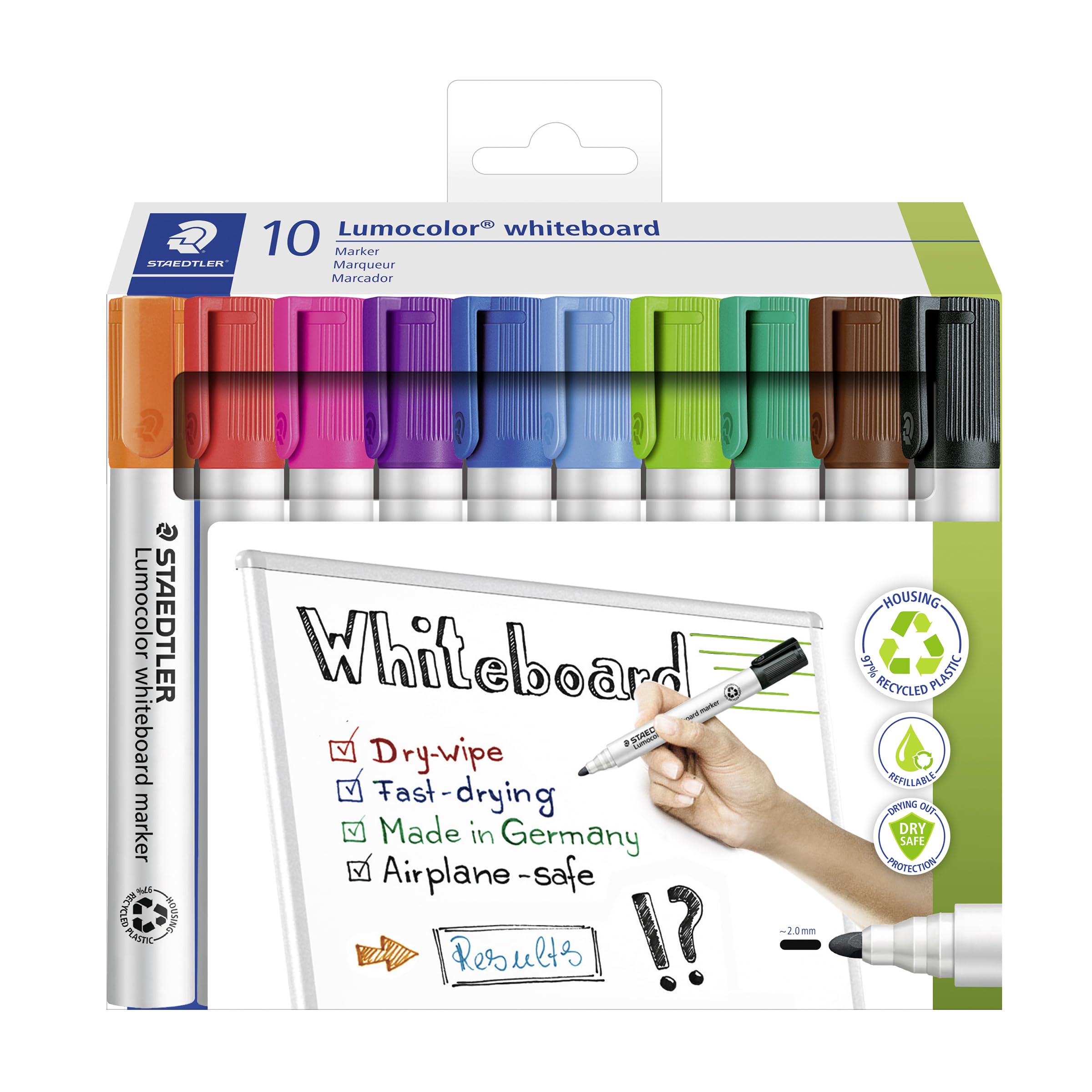 Staedtlet - Lumocolor Whiteboard Marker 2,0 Mm - 10 Pc. Asst. (351 C10)