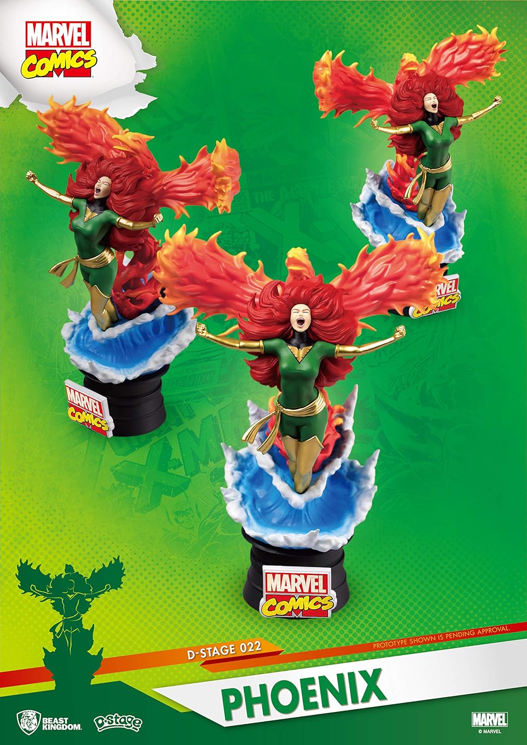 Beast Kingdom - Figure Diorama Jean Grey Felix X-Men Marvel 15cm Action Dolls, Multicolor (97954
