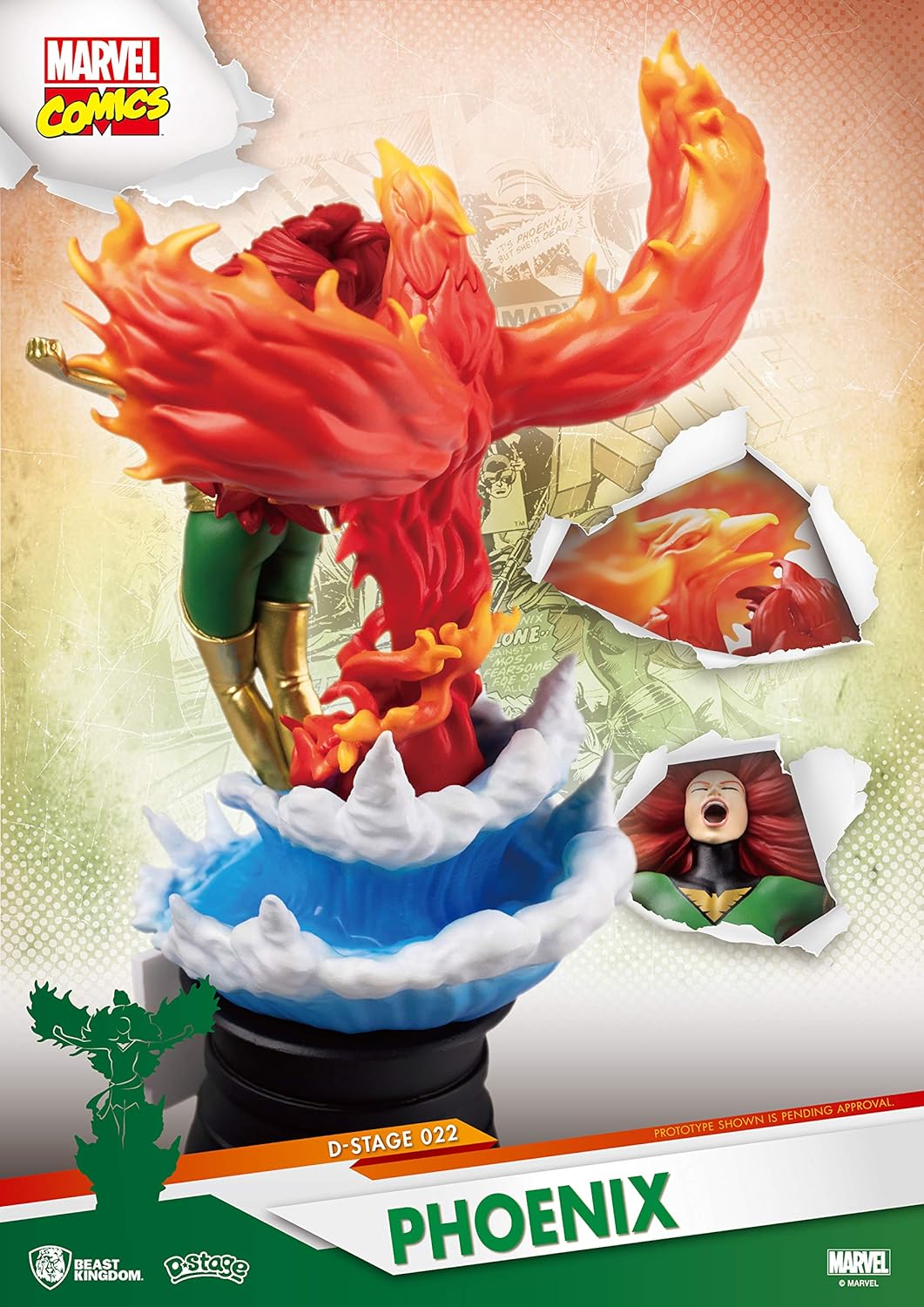 Beast Kingdom - Figure Diorama Jean Grey Felix X-Men Marvel 15cm Action Dolls, Multicolor (97954