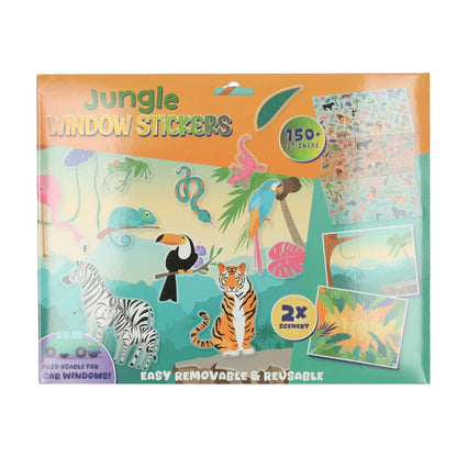 Wins Holland - Herbruikbare Jungledieren Raamstickers 150st.