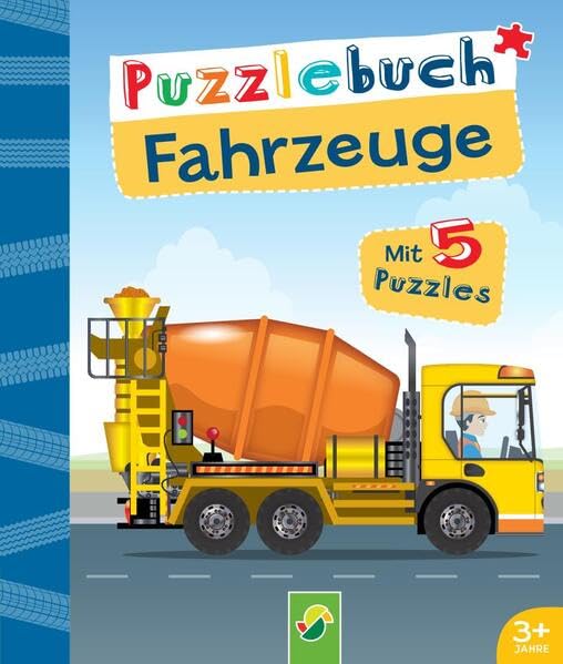 Wins Holland - Puzzelboek Voertuigen - 5 Legpuzzels
