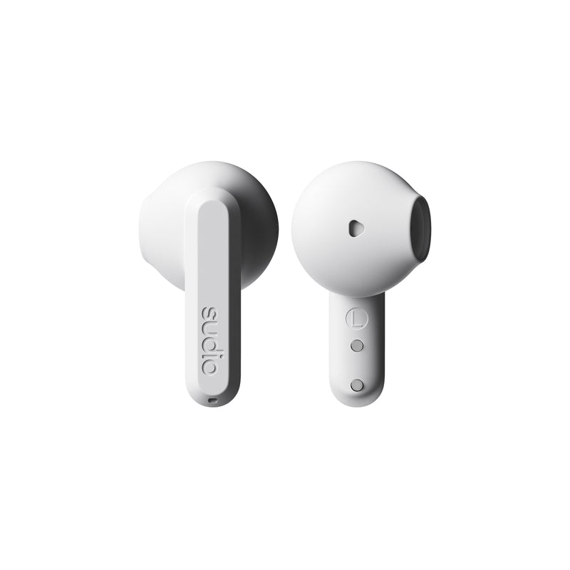 Sudio A3 Snow White - The All-Day Earbuds. Balanced Listening Experience, Improved Microphones, Multi-Point Bluetooth Connection, Bluetooth 5.4, Water Resistance IPX4