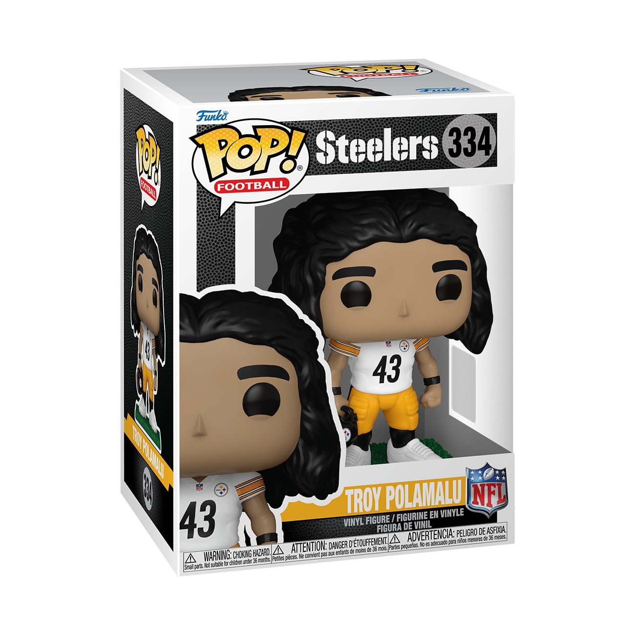 Funko Pop! NFL: Legends - Troy Polamalu - Steelers - Collectable Vinyl Figure - Gift Idea - Official Merchandise - Toys for Kids & Adults - Sports Fans - Model Figure for Collectors