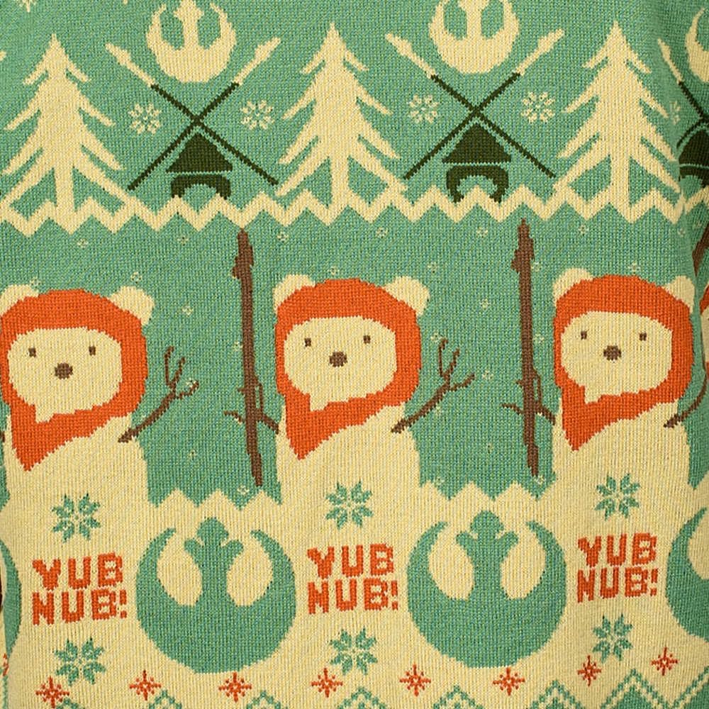 Star Wars Christmas Sweater Ewok`N Around The Christmas Tree  Size S