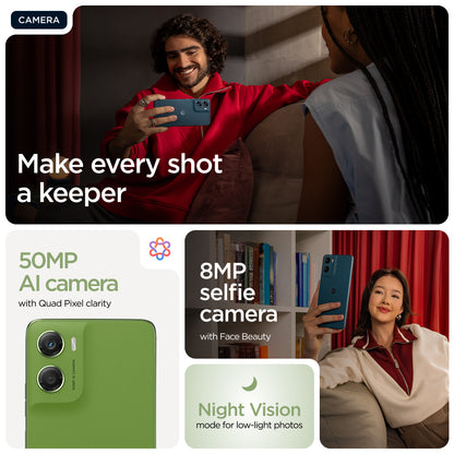 Motorola moto g06 17.5 cm (6.88") Dual SIM Android 15 4G USB Type-C 4 GB 128 GB 5200 mAh Green