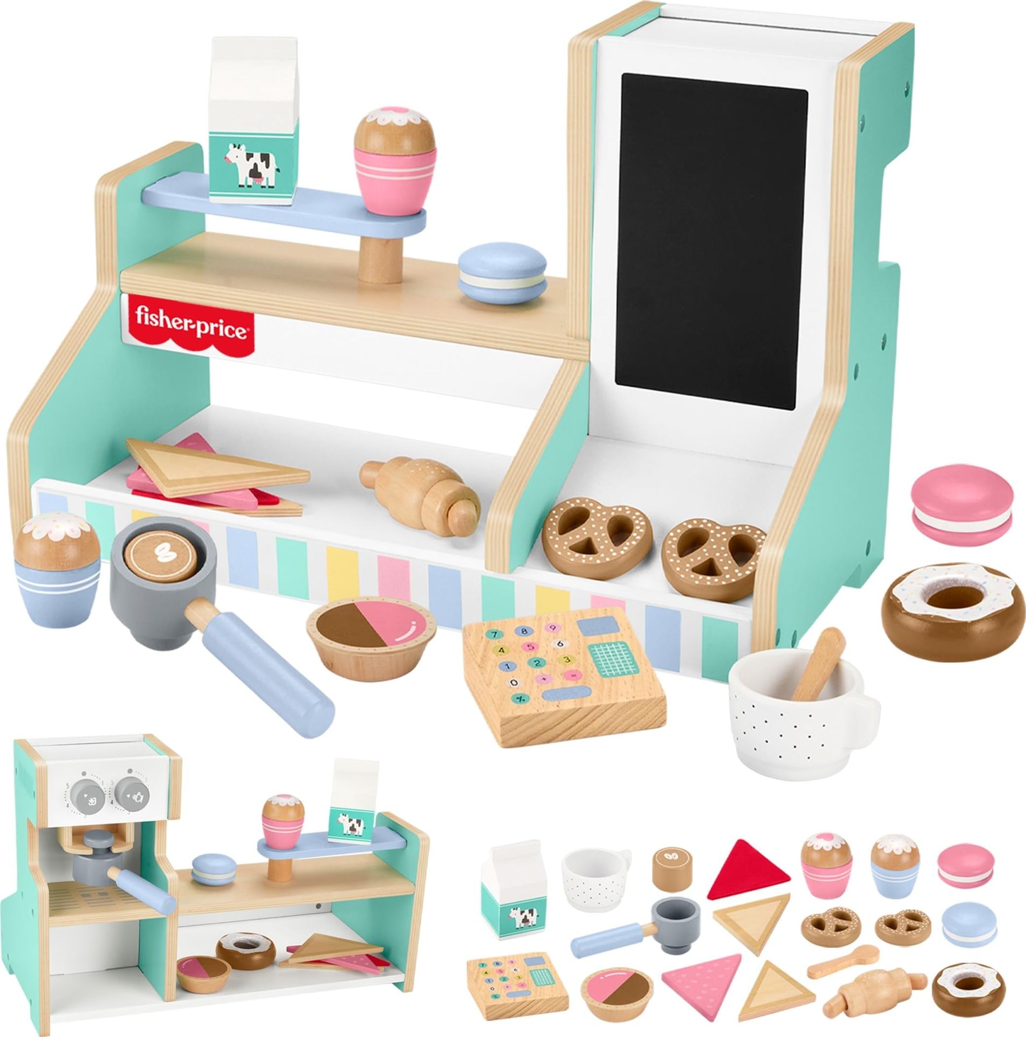 Fisher-Price - Wooden Coffee Shop Set