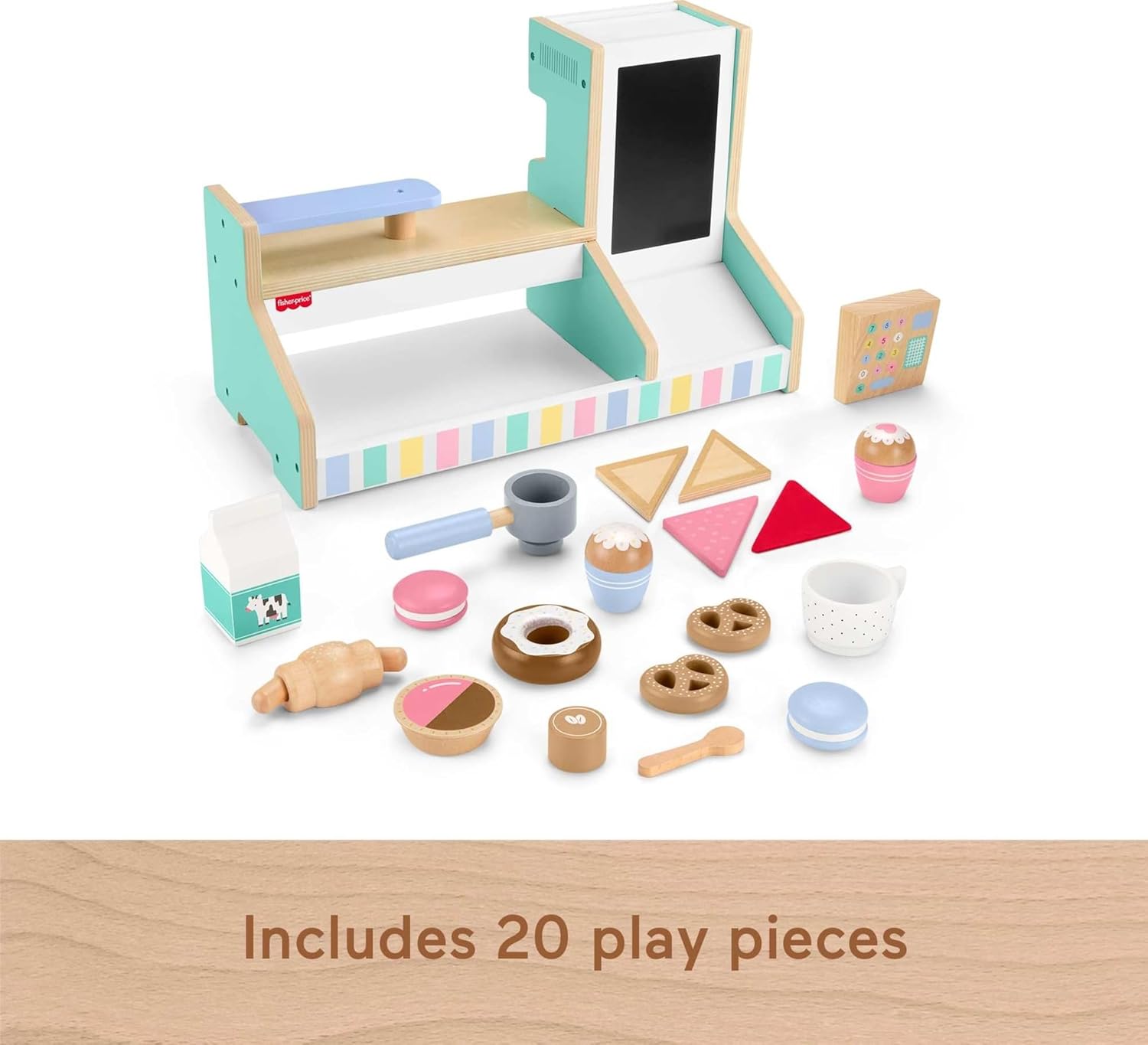 Fisher-Price - Wooden Coffee Shop Set