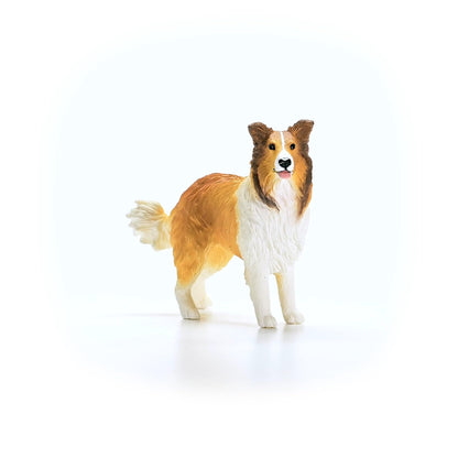 SCHLEICH Farm World - 13998-3" Realistic Collie Figurine - Durable Dog Figure for Children - Farm Animal Toys for Boy and Girls - Educational Toys For Toddlers and Kids Ages 3+