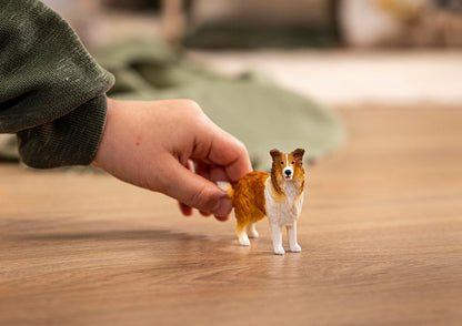SCHLEICH Farm World - 13998-3" Realistic Collie Figurine - Durable Dog Figure for Children - Farm Animal Toys for Boy and Girls - Educational Toys For Toddlers and Kids Ages 3+