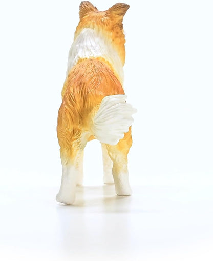 SCHLEICH Farm World - 13998-3" Realistic Collie Figurine - Durable Dog Figure for Children - Farm Animal Toys for Boy and Girls - Educational Toys For Toddlers and Kids Ages 3+