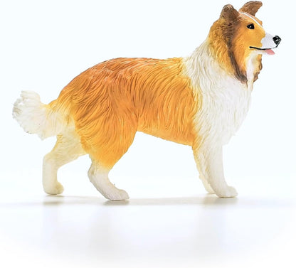 SCHLEICH Farm World - 13998-3" Realistic Collie Figurine - Durable Dog Figure for Children - Farm Animal Toys for Boy and Girls - Educational Toys For Toddlers and Kids Ages 3+