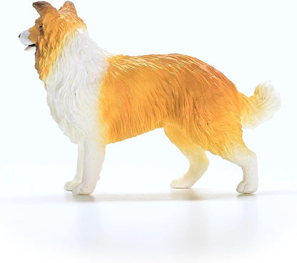 SCHLEICH Farm World - 13998-3" Realistic Collie Figurine - Durable Dog Figure for Children - Farm Animal Toys for Boy and Girls - Educational Toys For Toddlers and Kids Ages 3+