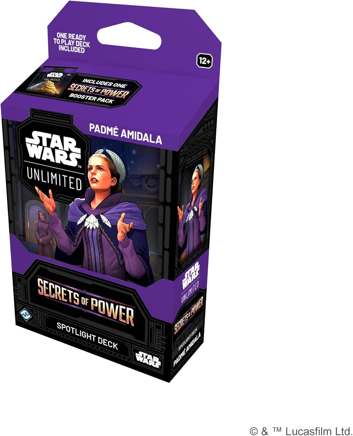 Asmodee Star Wars: Unlimited TCG Secrets of Power Padmé Amidala SPOTLIGHT DECK - Pre-Built 50-Card Ready-to-Play Deck with Booster Pack, Ages 12+, 2+ Players, 20 Minute Playtime