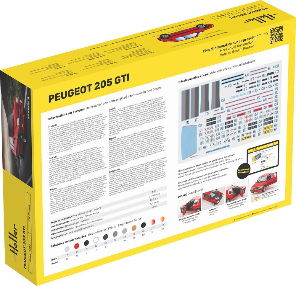 Heller - 1/24 Starter Kit Peugeot 205 Gti