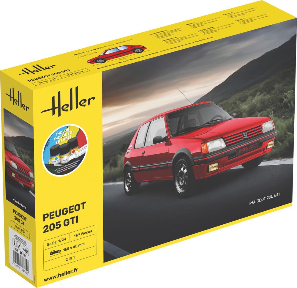 Heller - 1/24 Starter Kit Peugeot 205 Gti