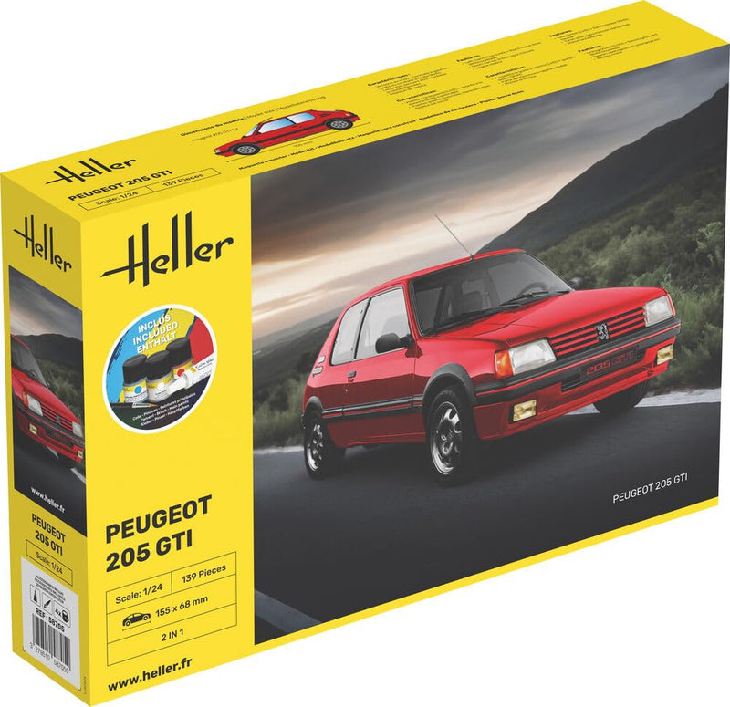Heller - 1/24 Starter Kit Peugeot 205 Gti
