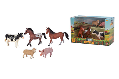 Simba 104343102 Farm Figure Set with Farm Figures, Toys, Horse, Galloping Horse, Sheep, Pig, Cow, 10-15 cm, from 3 Years