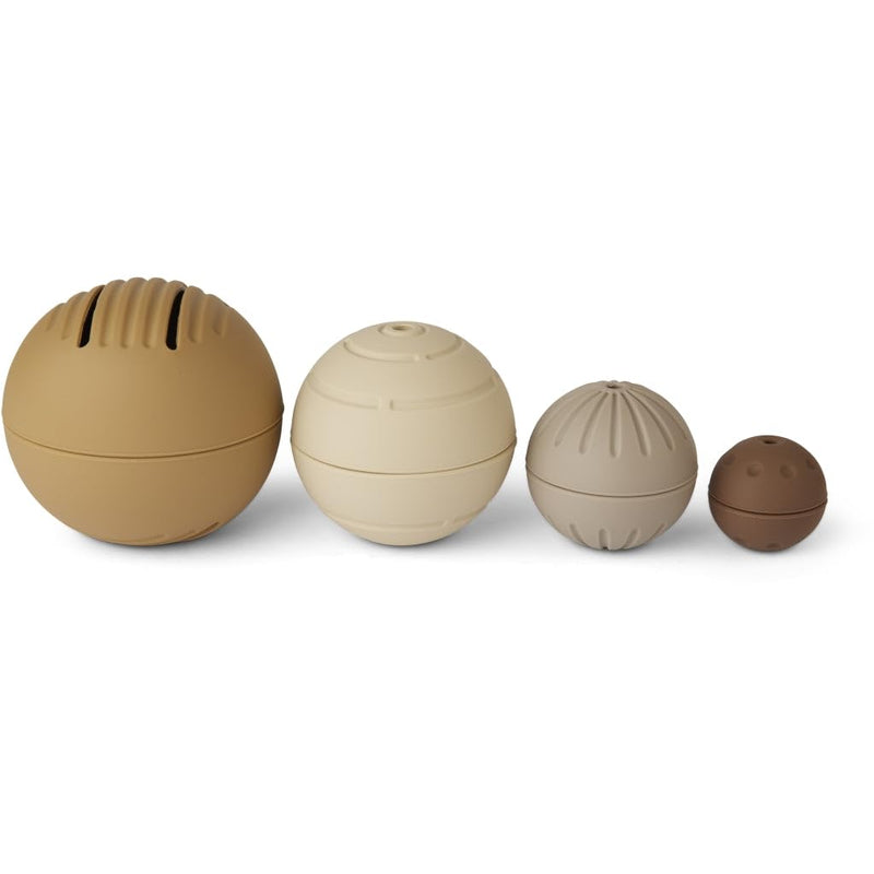 Nuuroo - Neo- Siliconen Ballenset (set van 4) - Brown mix