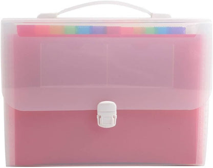 Exacompta Crystal Expanding File with Handle 33x29cm 24 Part - 55698E