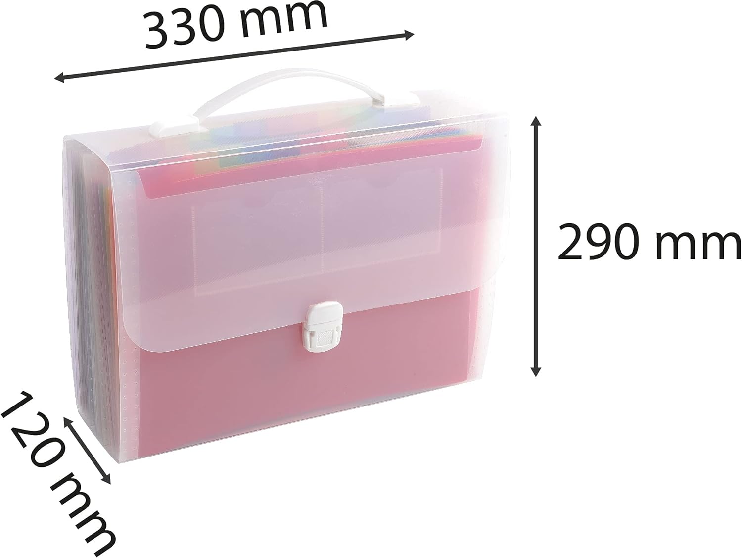 Exacompta Crystal Expanding File with Handle 33x29cm 24 Part - 55698E