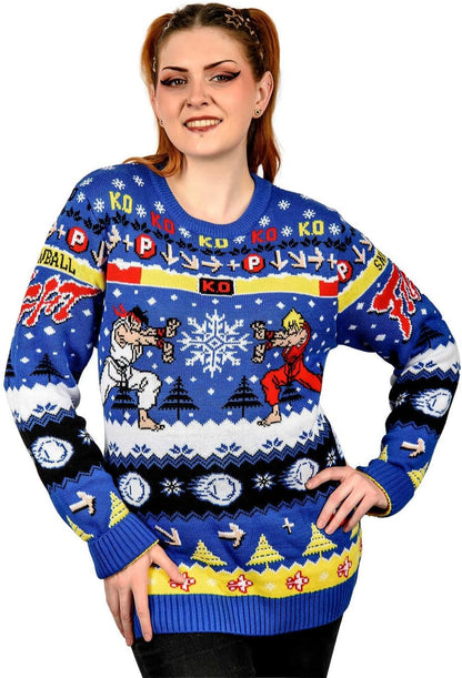 Street Fighter Christmas Pullover Ryu &