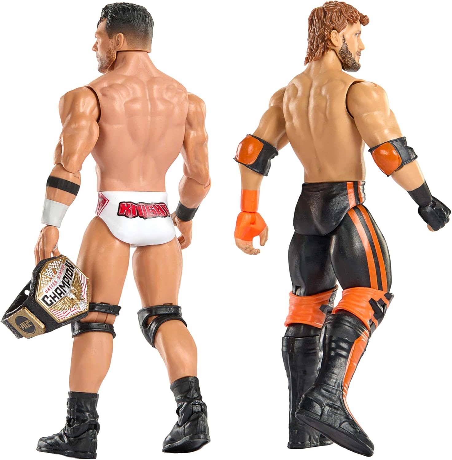 Mattel WWE Main Event Showdown Action Figures 2-Pack with Accessory, Series #24 LA Knight vs Logan Paul Collectible Set, 6-inch, JHJ55