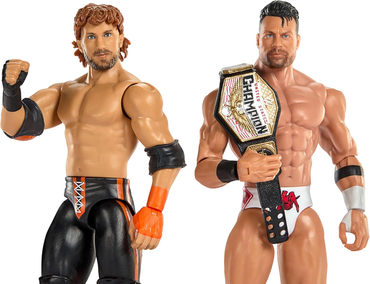 Mattel WWE Main Event Showdown Action Figures 2-Pack with Accessory, Series #24 LA Knight vs Logan Paul Collectible Set, 6-inch, JHJ55