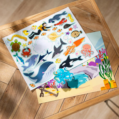 Melissa & Doug Reusable Sticker Books for 3+ Year Olds, Habitats & Nature Sticker Book, Plane Activities For Toddlers, Kids Travel Activity Packs, Childrens Books Age 3-4 Years - FSC Certified