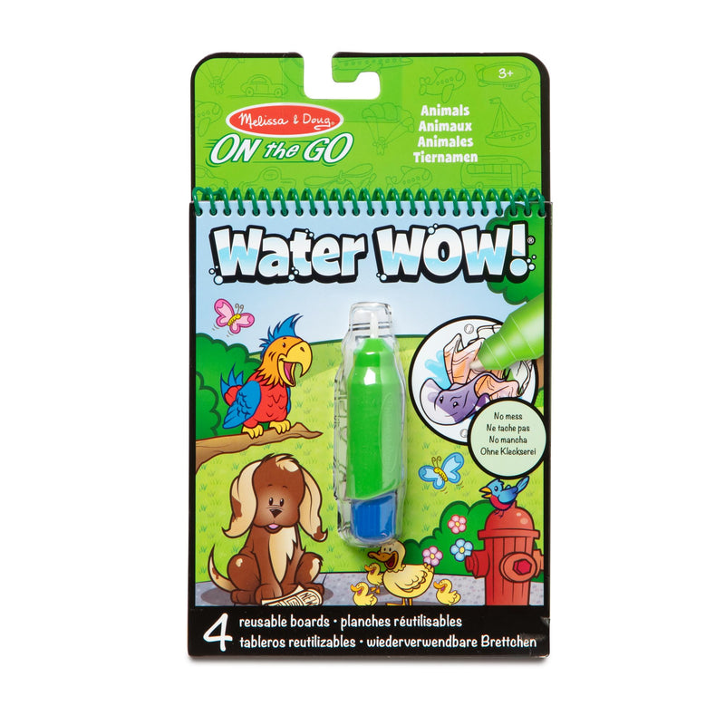 Melissa & Doug Water Wow! Animals Magic Painting Books with Water Pens | Colouring Books for Children Age 3 4 5 6 7 | Travel Toys for Toddlers on Plane Activities for Kids - FSC Certified