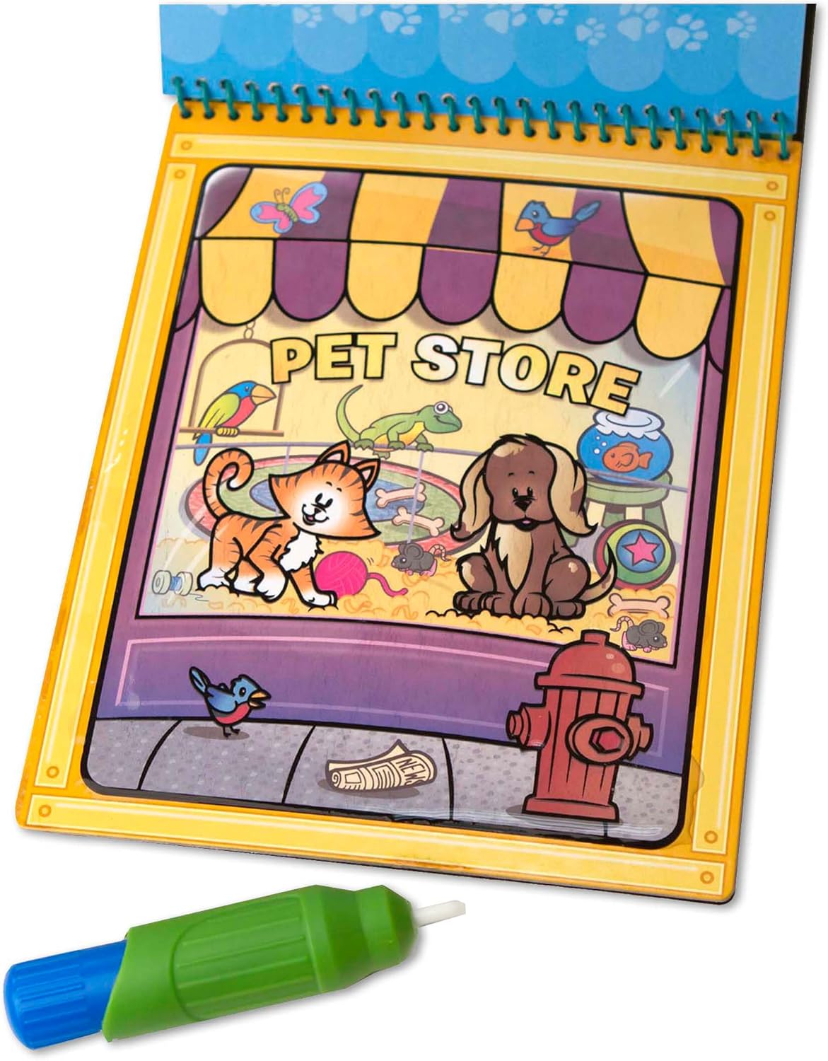 Melissa & Doug Water Wow! Animals Magic Painting Books with Water Pens | Colouring Books for Children Age 3 4 5 6 7 | Travel Toys for Toddlers on Plane Activities for Kids - FSC Certified