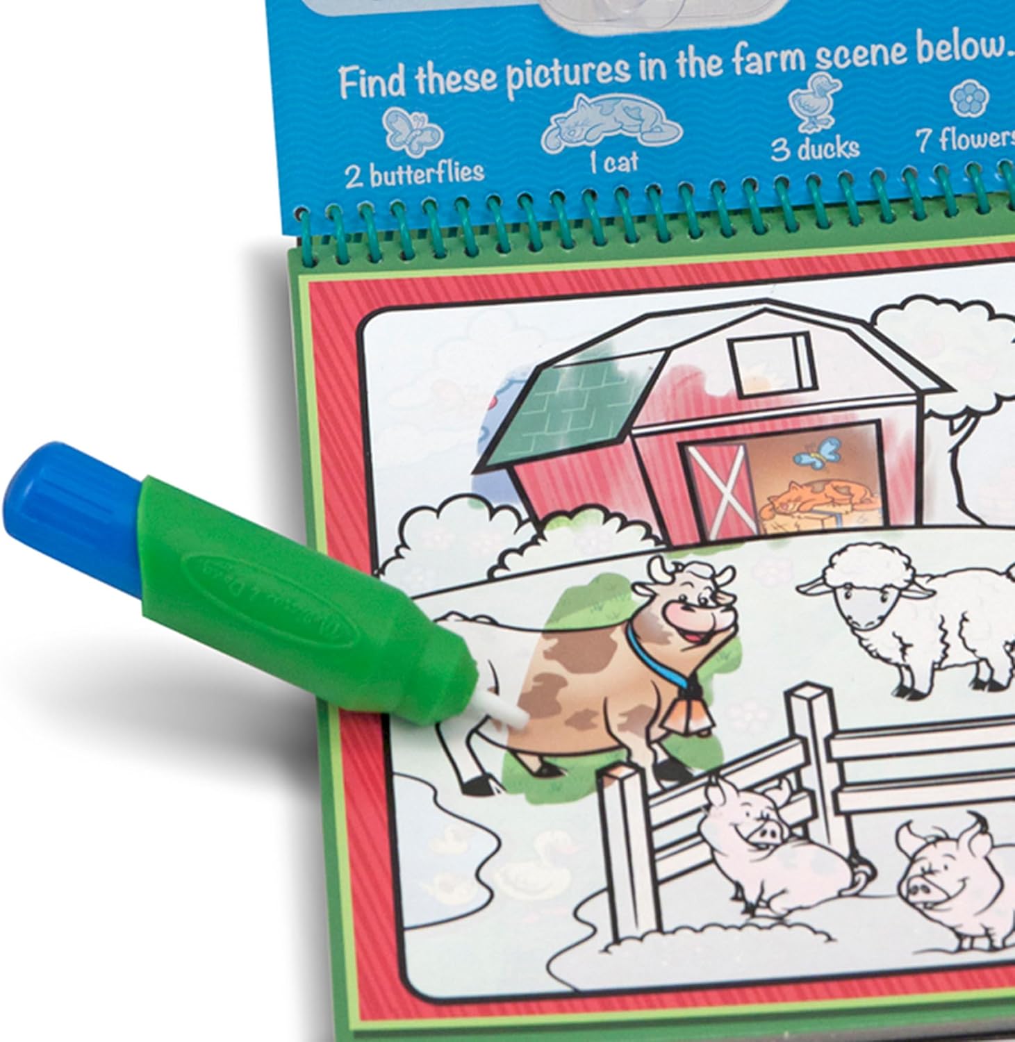 Melissa & Doug Water Wow! Animals Magic Painting Books with Water Pens | Colouring Books for Children Age 3 4 5 6 7 | Travel Toys for Toddlers on Plane Activities for Kids - FSC Certified