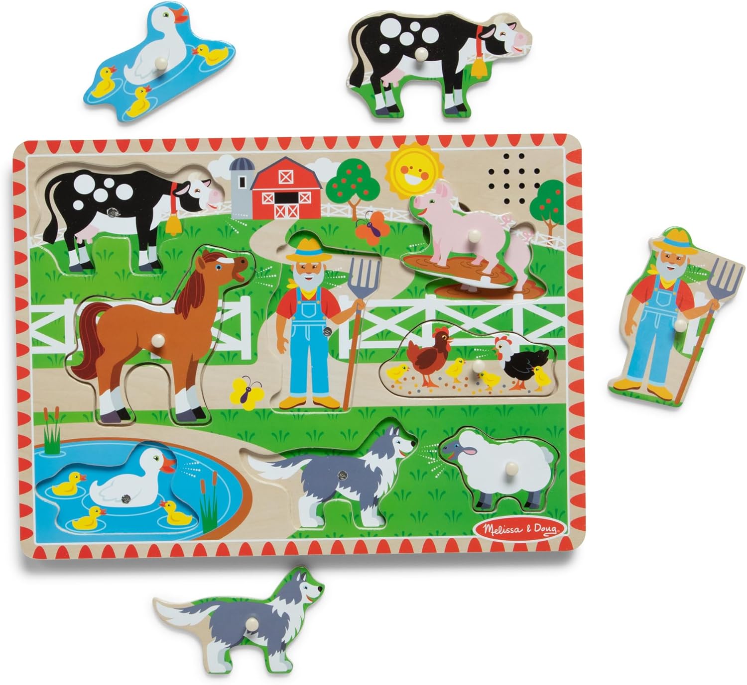 Melissa & Doug Old MacDonald's Farm Sound Puzzle - 8 Pieces