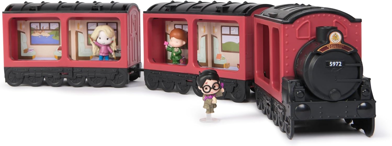Wizarding World Harry Potter, Micro Magical Moments Hogwarts Express Collectibles Display & Carrying Case with 3 Figures, Kids Toys for Ages 6 and up