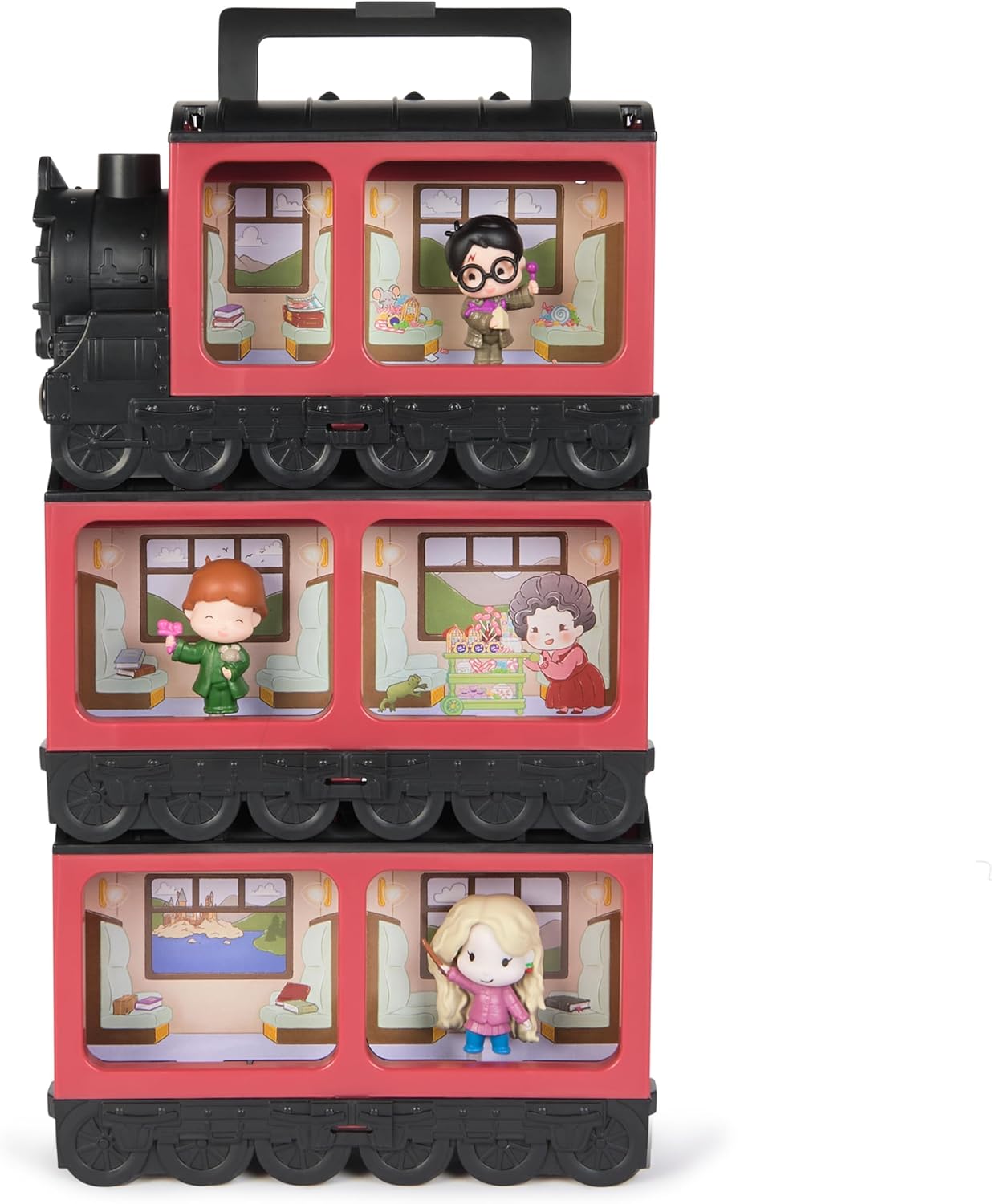 Wizarding World Harry Potter, Micro Magical Moments Hogwarts Express Collectibles Display & Carrying Case with 3 Figures, Kids Toys for Ages 6 and up