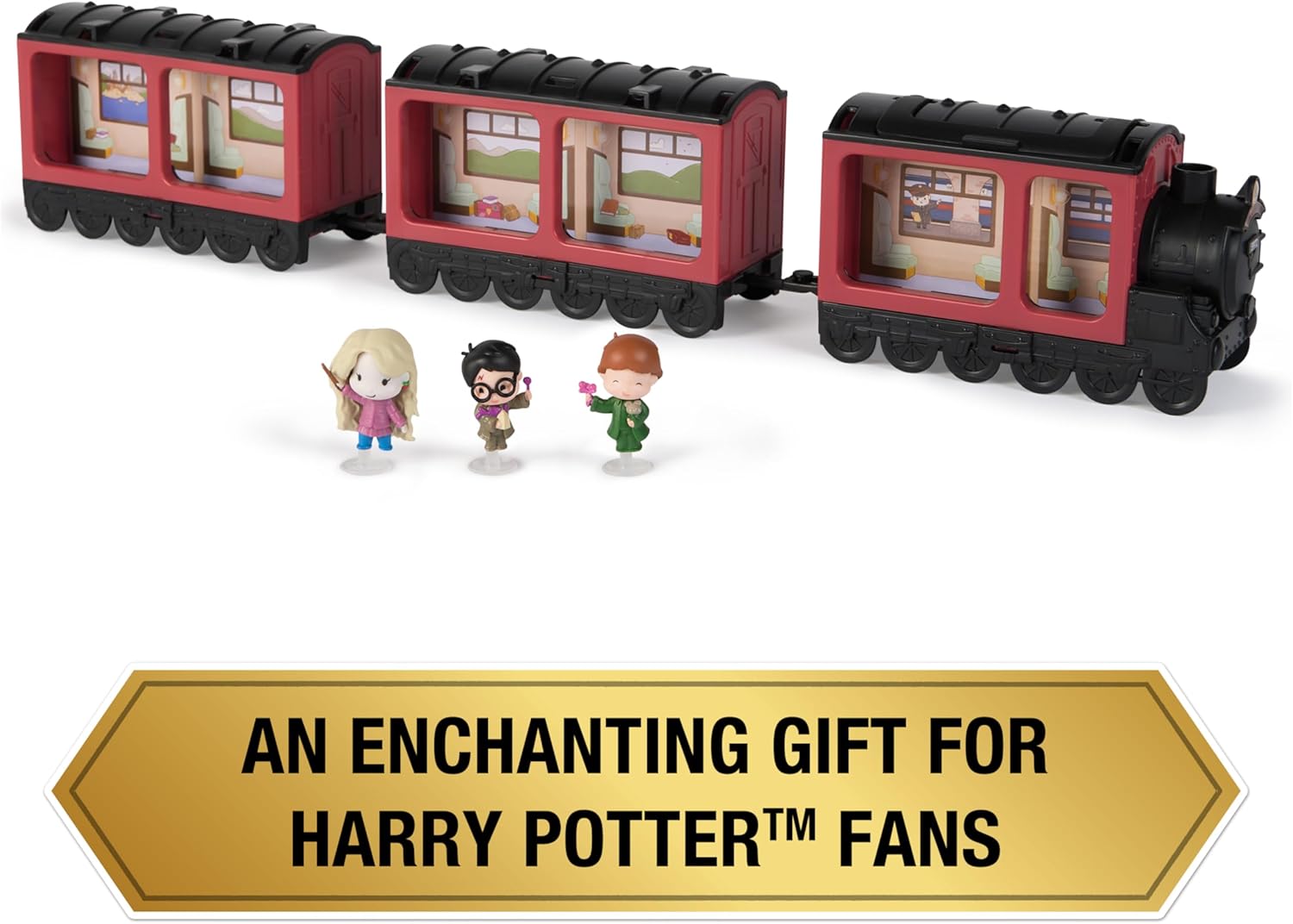 Wizarding World Harry Potter, Micro Magical Moments Hogwarts Express Collectibles Display & Carrying Case with 3 Figures, Kids Toys for Ages 6 and up